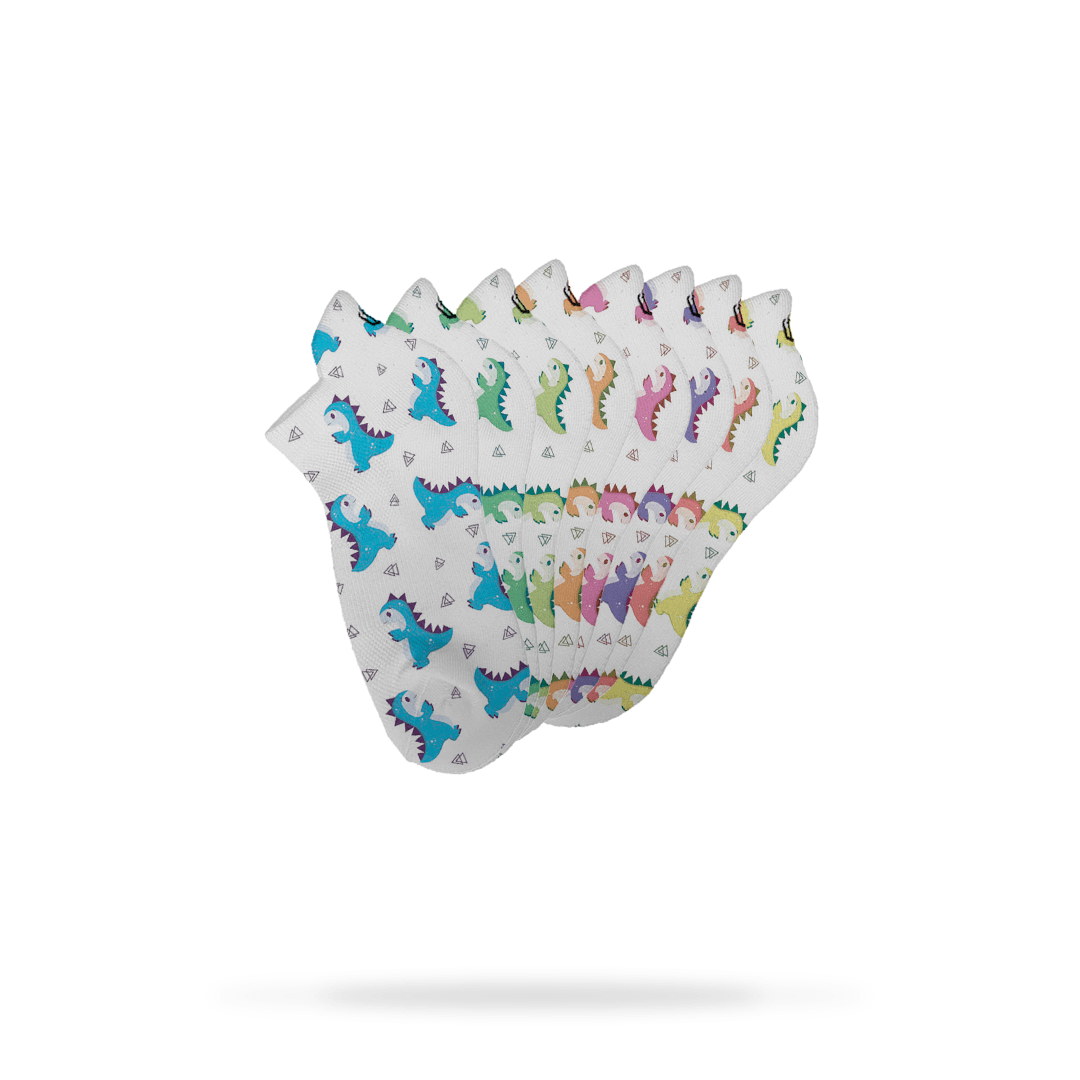 Ankle Socks - Baby Dino Ankle Socks - Socks - Bright Blue  HEXXEE
