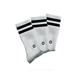 White HEXXEE 2Stripe Socks X3