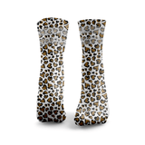 Leopard Print Hearts Glitter Socks