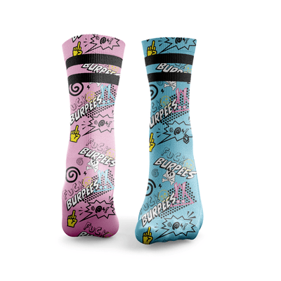 F Burpees — Pink & Blue (Odd Socks)