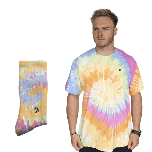 Rainbow Swirl T-Shirt & Sock Combo