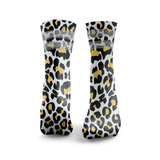 Leopard Print Glitter Socks