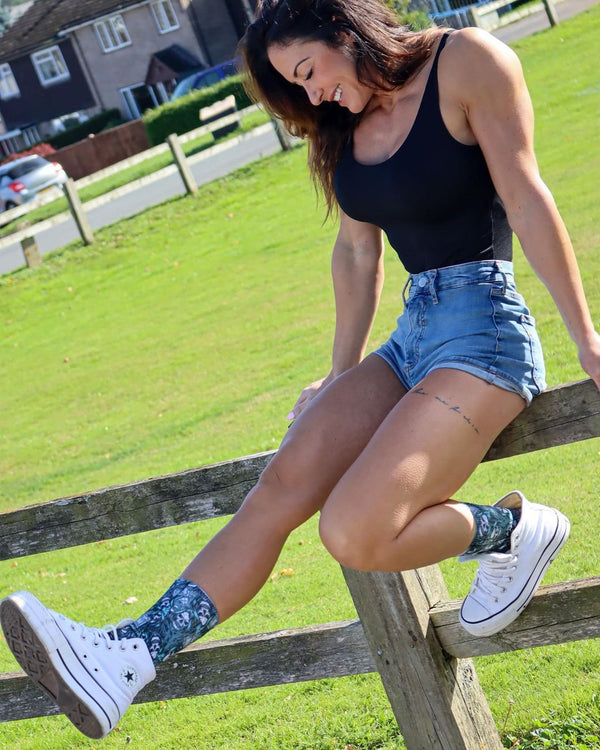 scary gym socks katie cork hexxee crossfit athlete