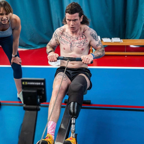 what is CrossFit one leg and a mullet pink zebra socks HEXXEE