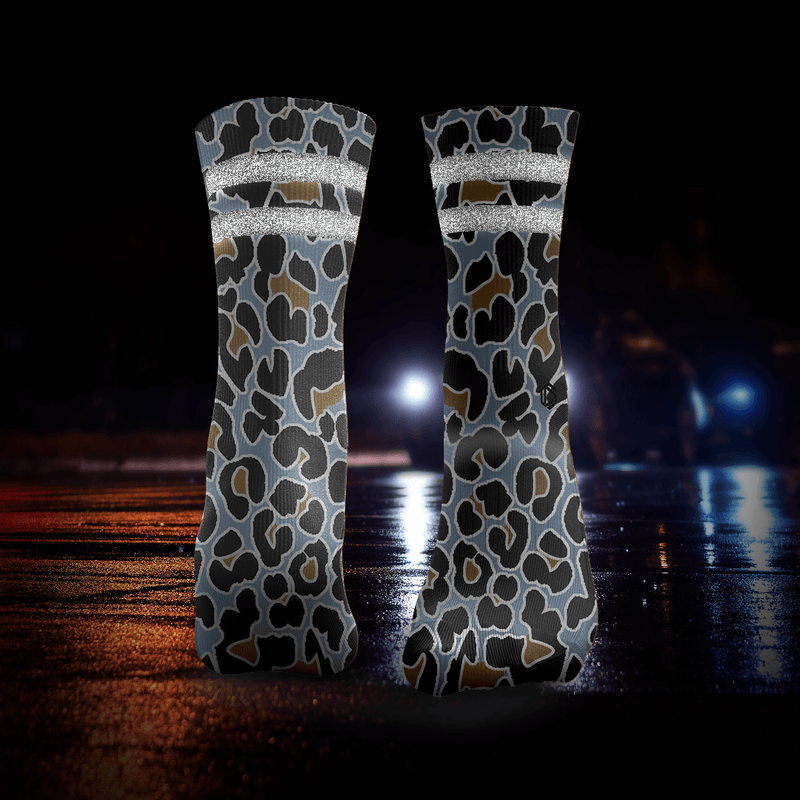 Leopard Print Glitter Socks