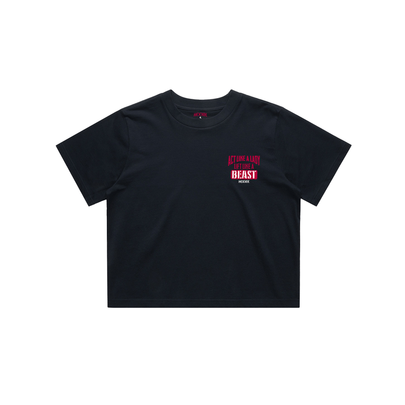 Act Like A Lady Train Like A Beast - Crop Tee