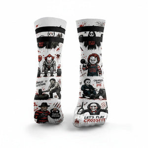 Nightmare WOD 2Stripe Crew Socks by HEXXEE