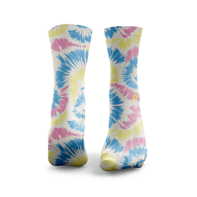 Pastel Tie Dye Pink Blue & Yellow