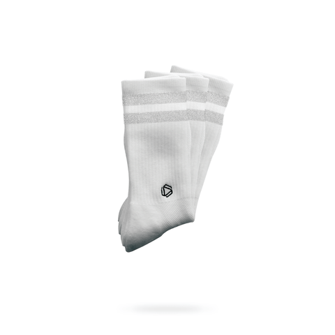 White Reflective 2Stripe 3 Pack