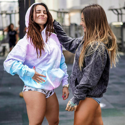 Acid Wash Hoodie & Sock Combo