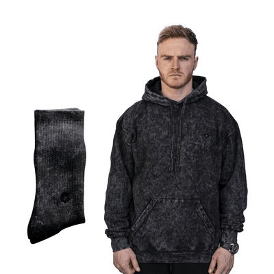 Acid Wash Hoodie & Sock Combo