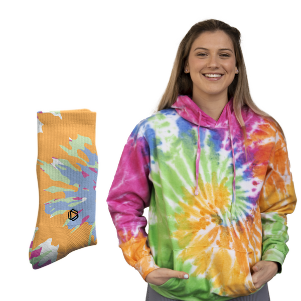 Aurora Tie-Dye Hoodie & Sock Combo