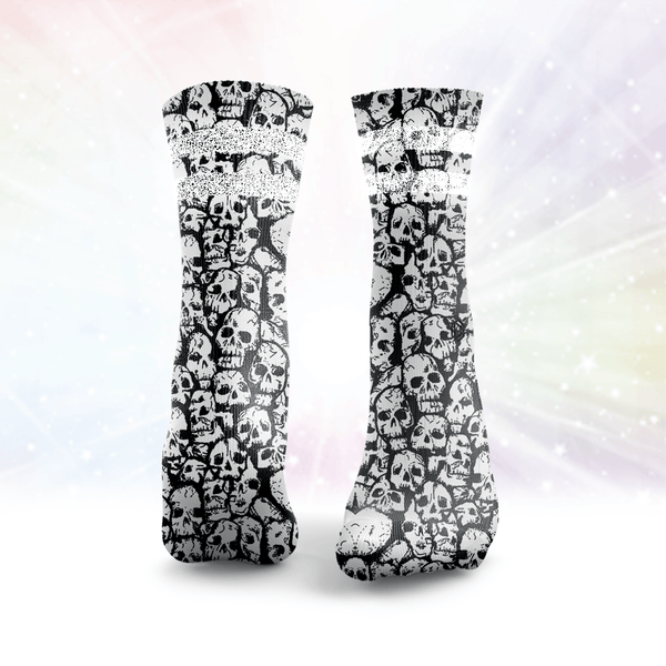 Deadly Skulls Glitter Socks