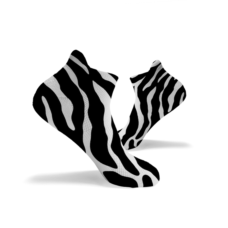 Zebra Print Ankle Socks