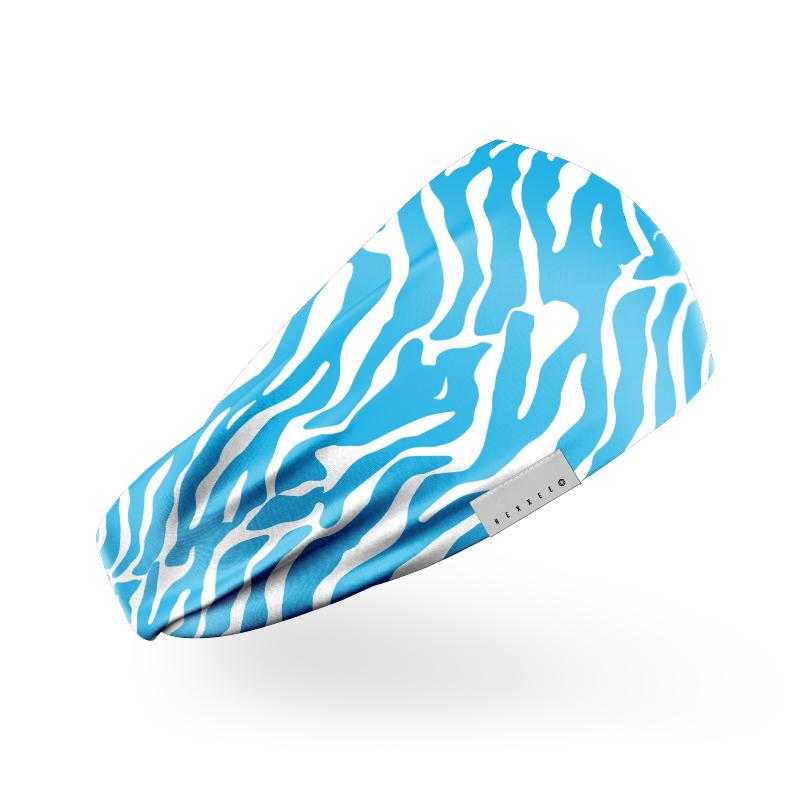 Zebra Print Blue Headband