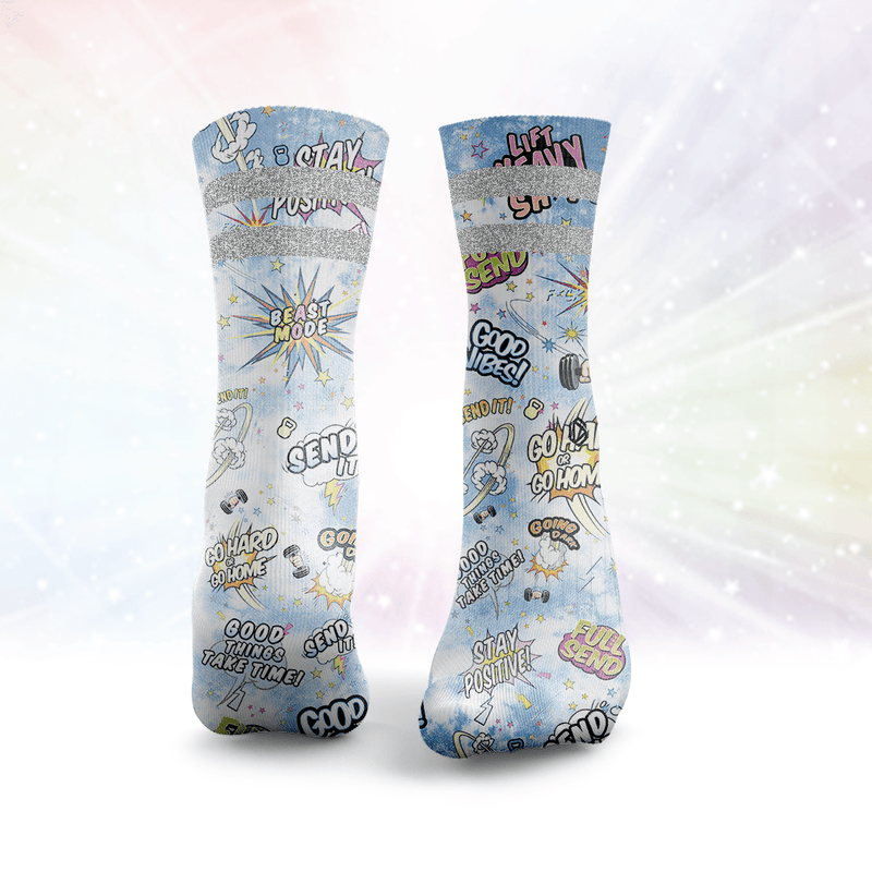 Send It Glitter Socks