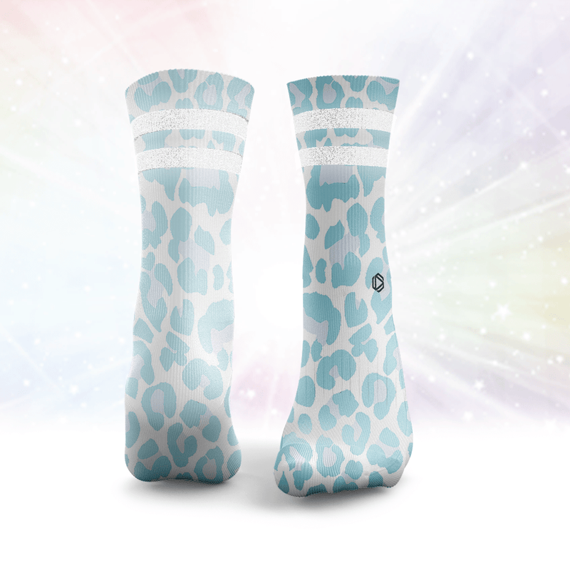 Leopard Print Glitter Socks