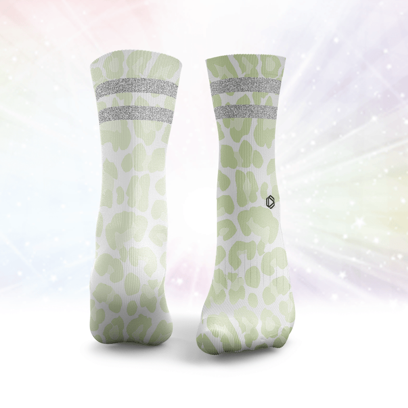 Leopard Print Glitter Socks