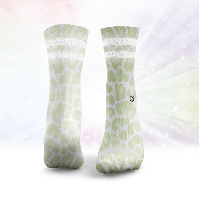 Leopard Print Glitter Socks