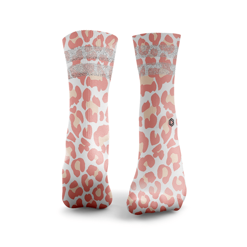 Leopard Print Glitter Socks