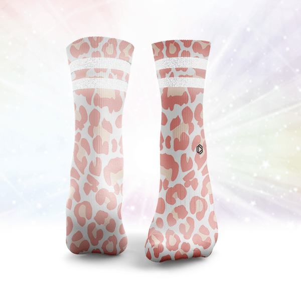 Leopard Print Glitter Socks