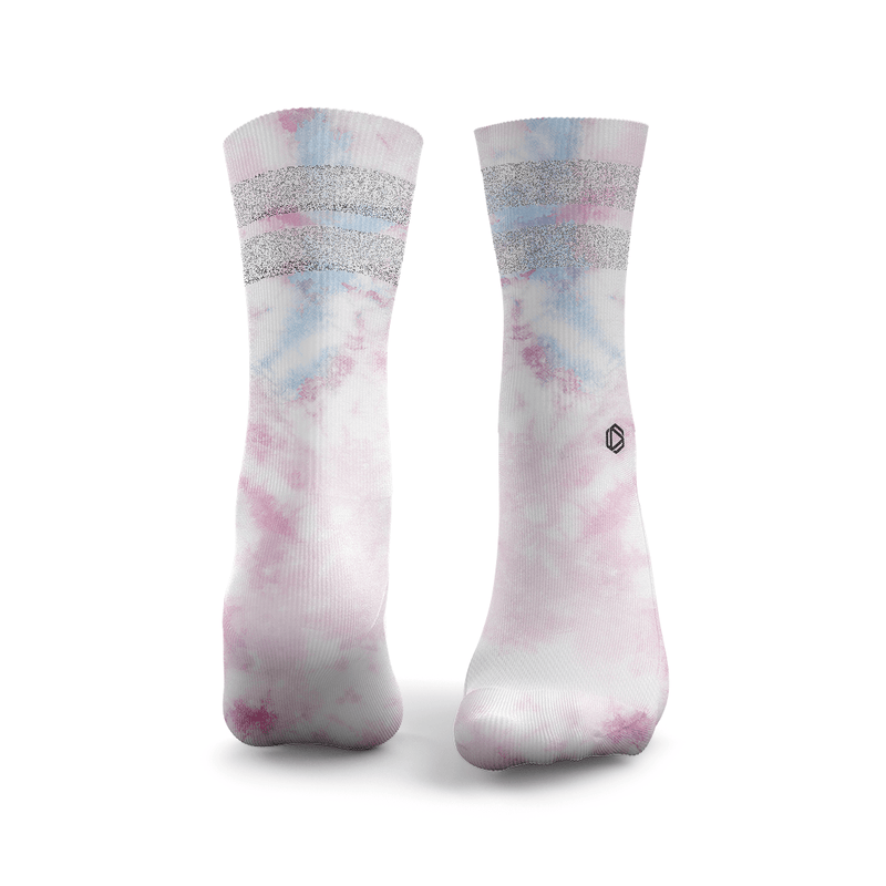 Tie Dye Multicoloured Glitter Socks