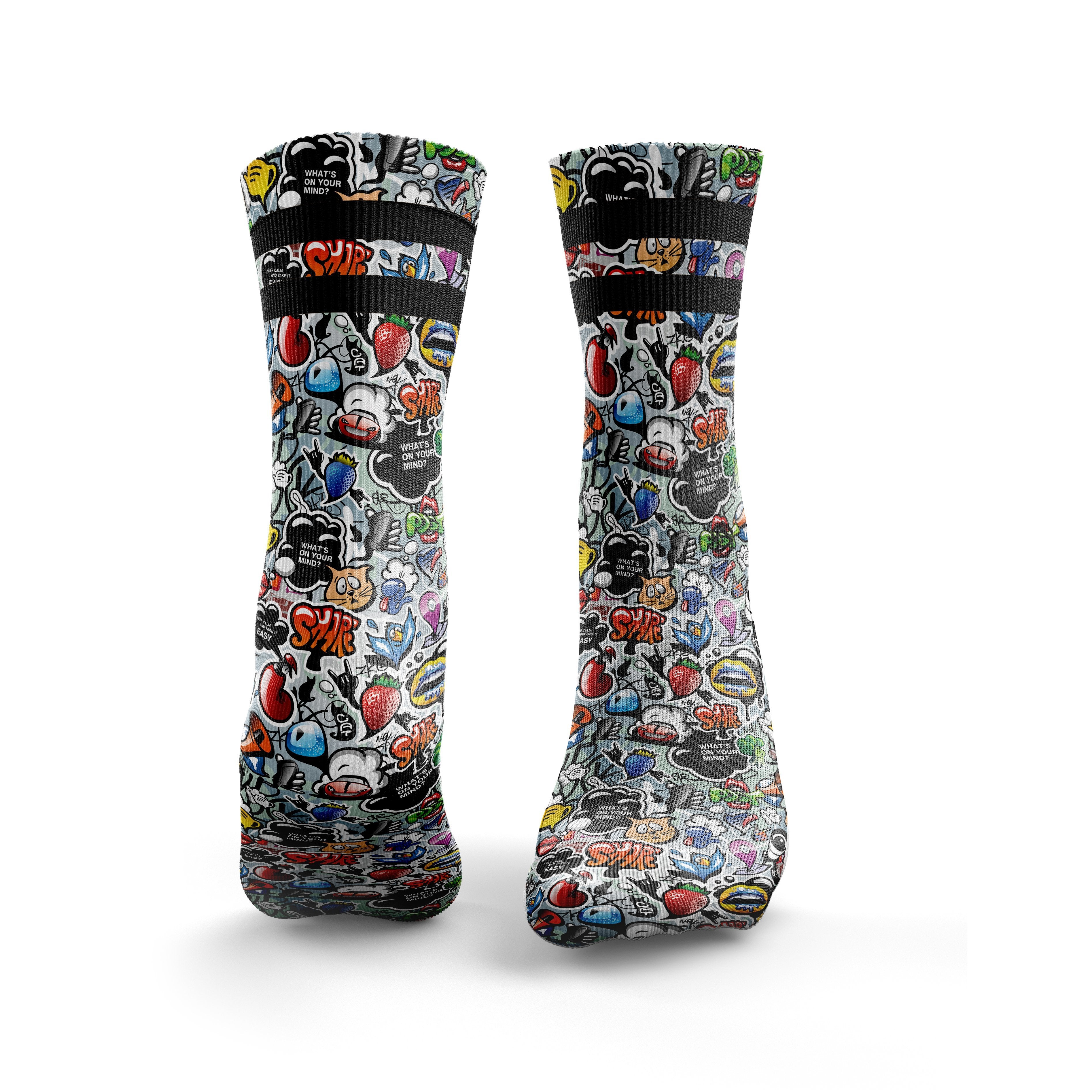 2Stripe - Graffiti Splatter - Socks - Womens: 4-7 UK / 6-9 US – HEXXEE