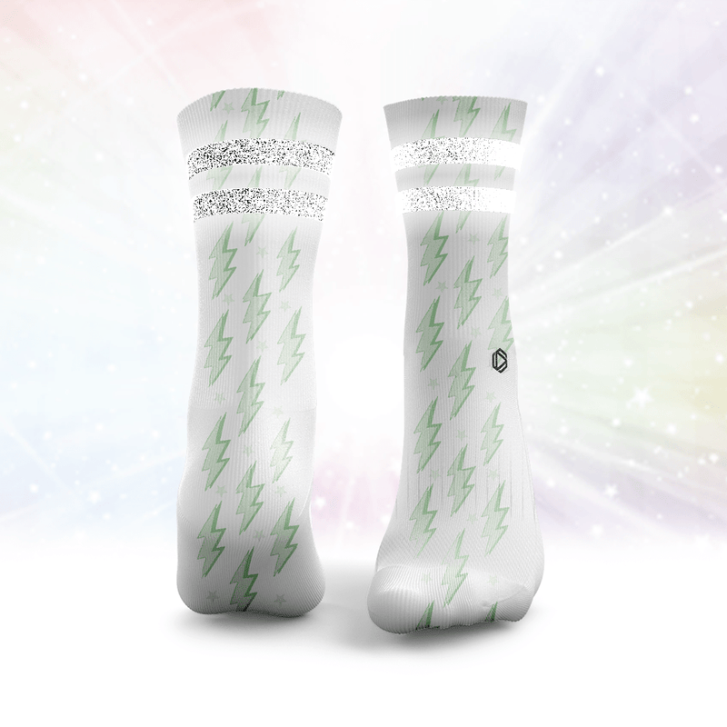 Lightning Bolts Glitter Socks