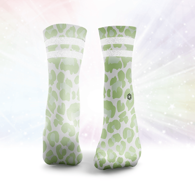 Leopard Print Glitter Socks