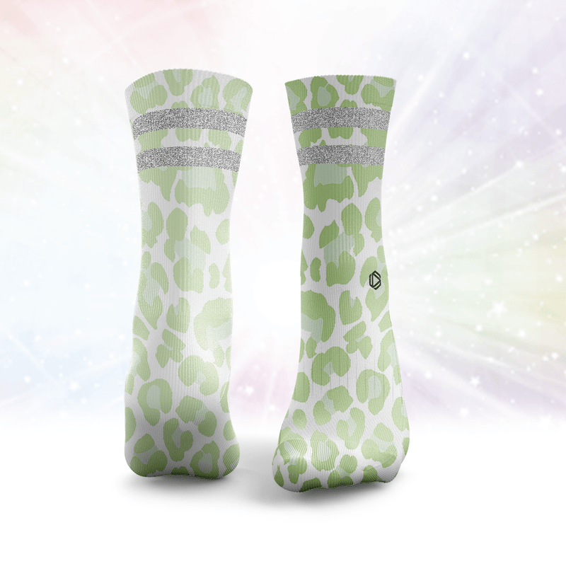 Leopard Print Glitter Socks