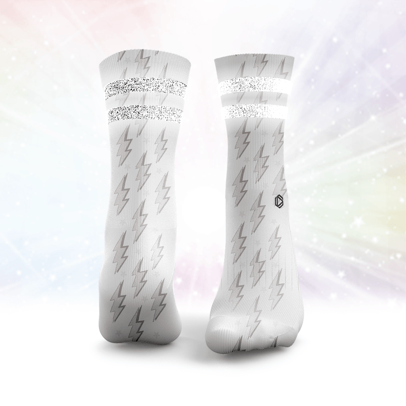 Lightning Bolts Glitter Socks