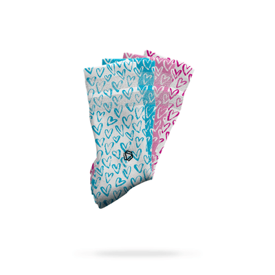 Hearts Glitter Socks