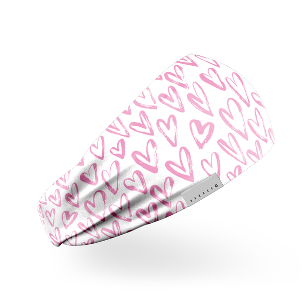 Pink Hearts Headband