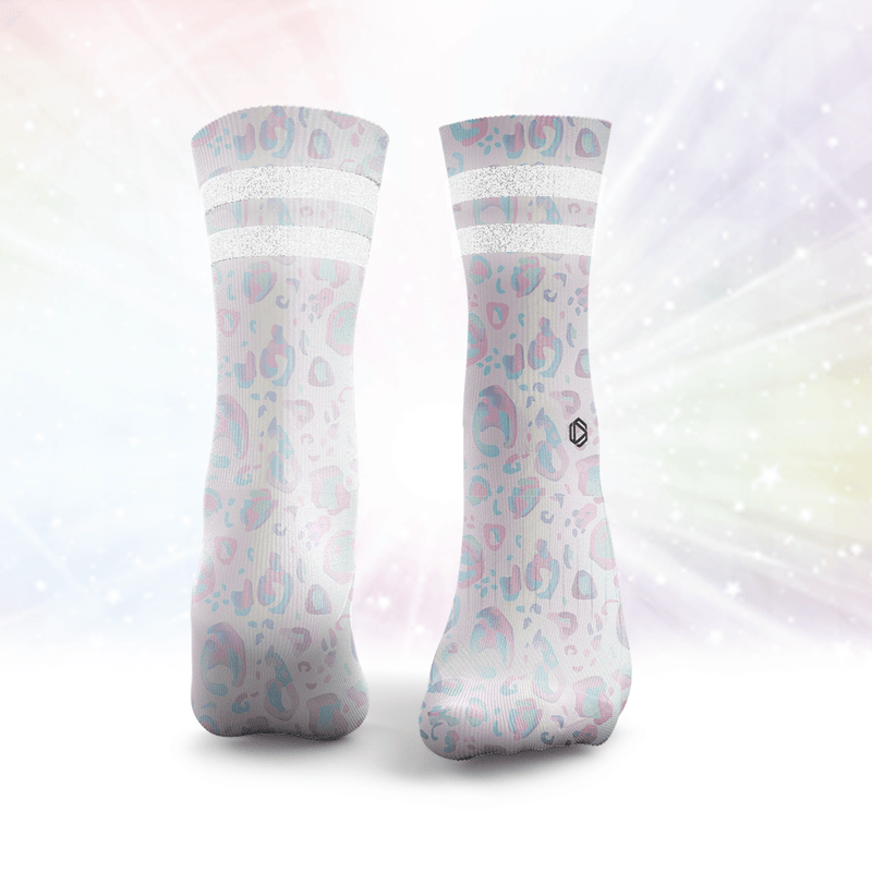 Leopard Print Glitter Socks