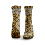 Leopard Print Hearts Glitter Socks