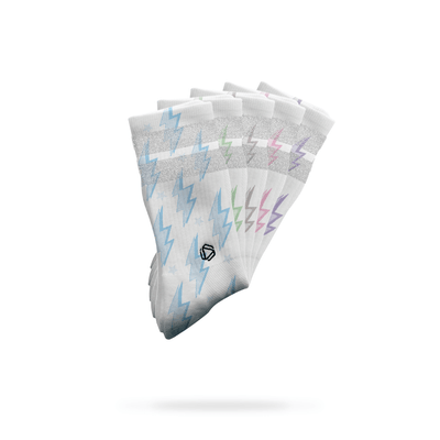 Lightning Bolts Glitter Socks