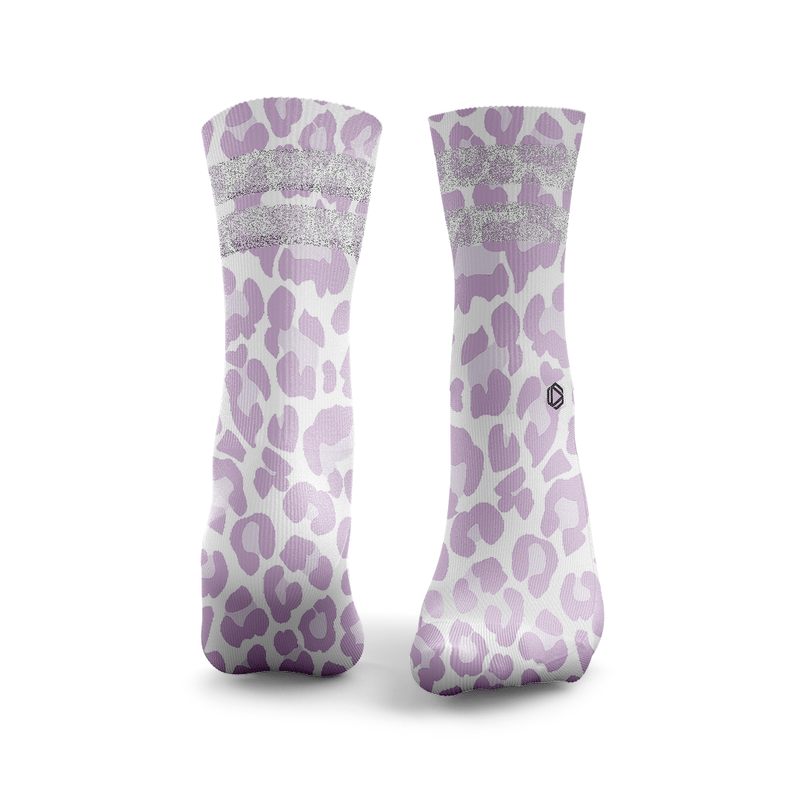 Leopard Print Glitter Socks