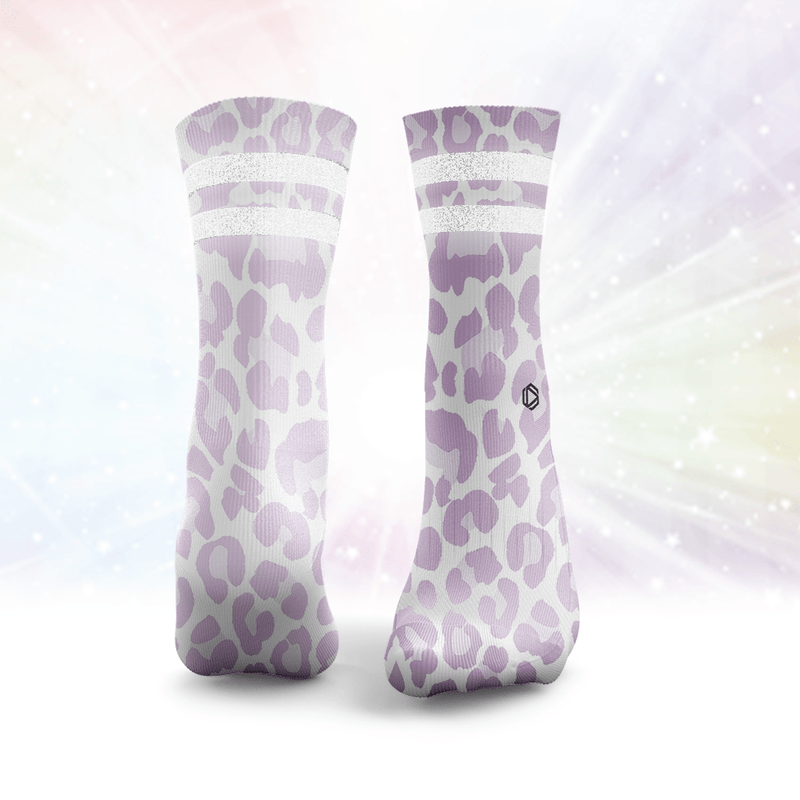 Leopard Print Glitter Socks
