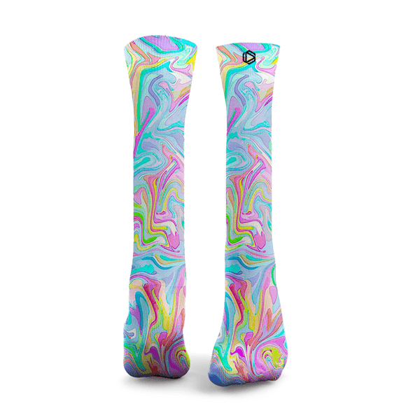 Marble Multicoloured Weightlifting Socks