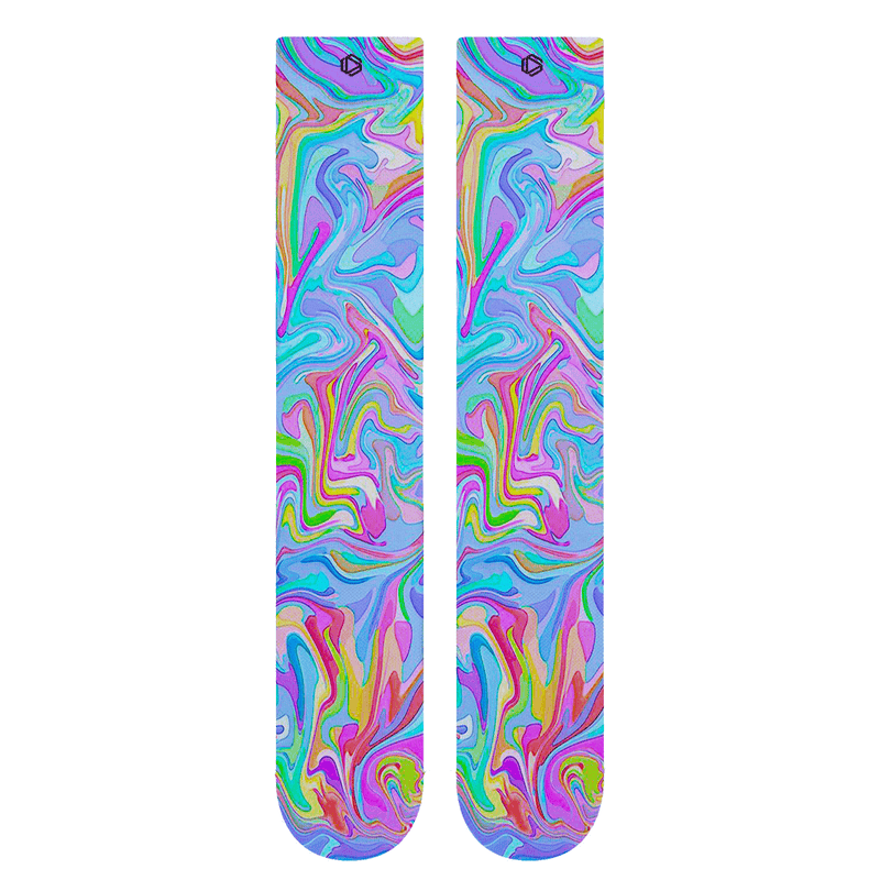 Marble Multicoloured Weightlifting Socks