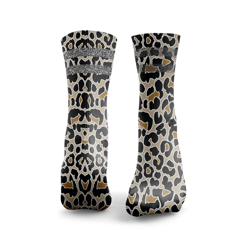 Leopard Print Glitter Socks