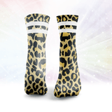 Leopard Print Glitter Socks