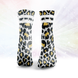 Leopard Print Glitter Socks