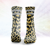 Leopard Print Glitter Socks