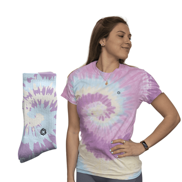 Pastel Swirl T-Shirt & Sock Combo