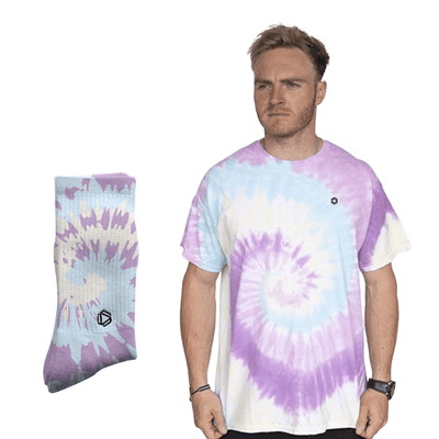 Pastel Swirl T-Shirt & Sock Combo
