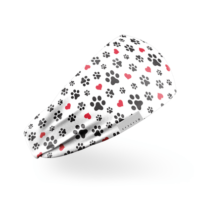 Paw Print Hearts Headband