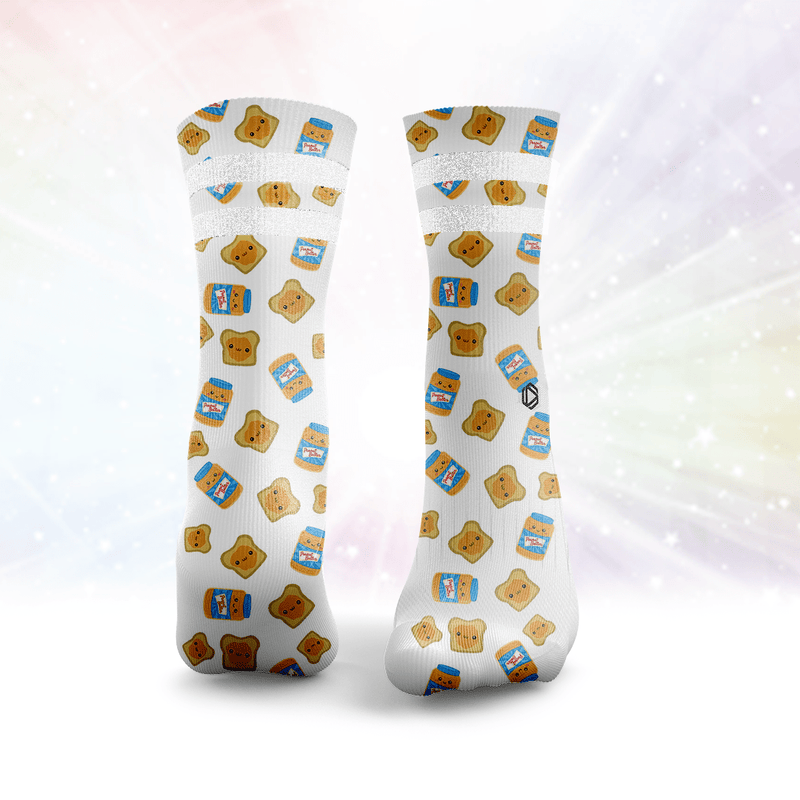 Peanut Butter Lover Glitter Socks