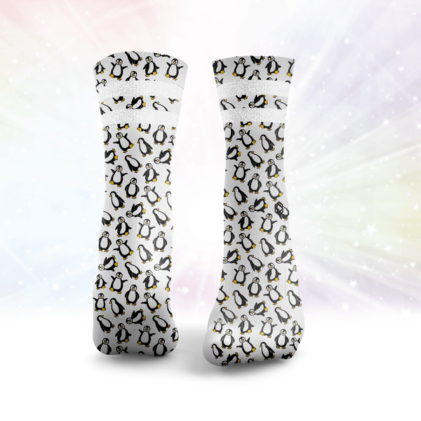 Penguins Glitter Socks