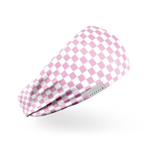 Pink Checkerboard Headband